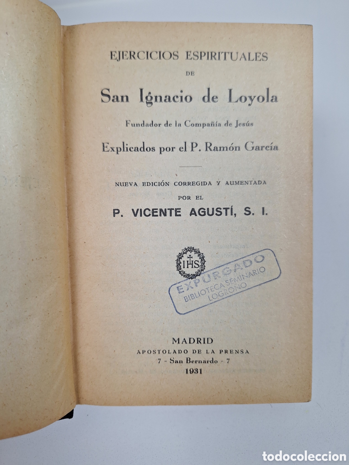 Libros antiguos: P. AGUSTI, Ejercicios Espirituales de San Ignacio, 1931 - Foto 5