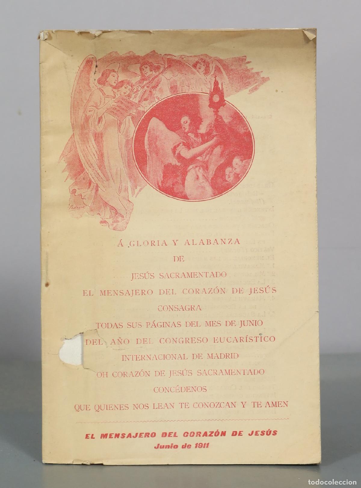 Libros antiguos: A Gloria y Alabanza de Jes&uacute;s Sacramentado - El Mensajero del Coraz&oacute;n de Jes&uacute;s