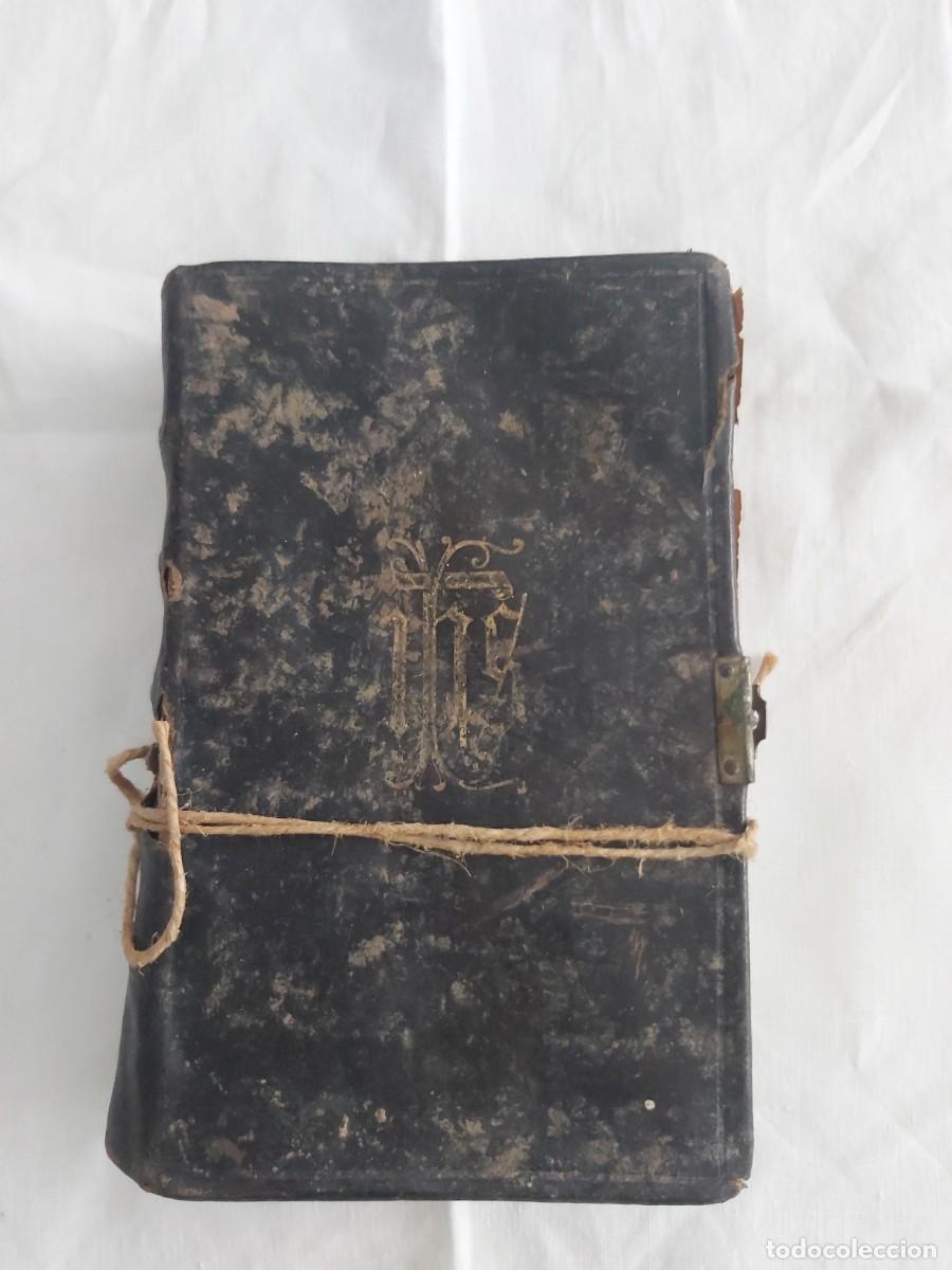 Libros antiguos: Antiguo Devocionario Escogido - Libro de Oraciones con Cierre Met&aacute;lico y Cantos Dorados (S. XIX / Pp