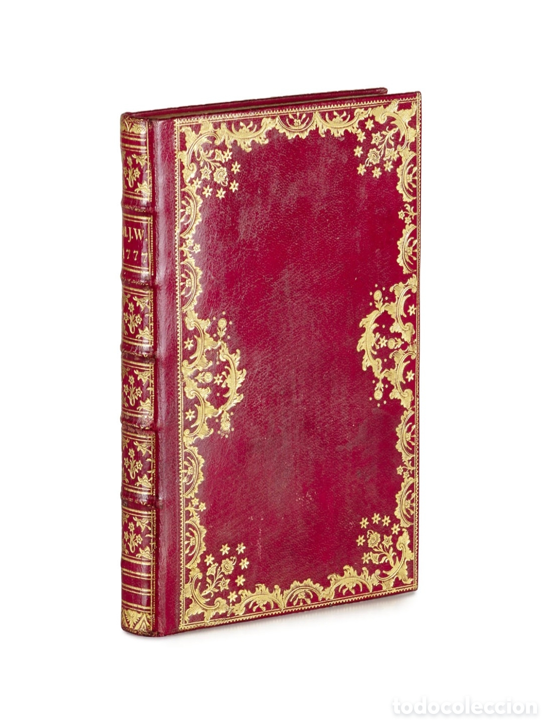 Libros antiguos: Ejercicios de devoci&oacute;n cristiana. Portada dibujada a mano. Cada p&aacute;gina enmarcada individualmente