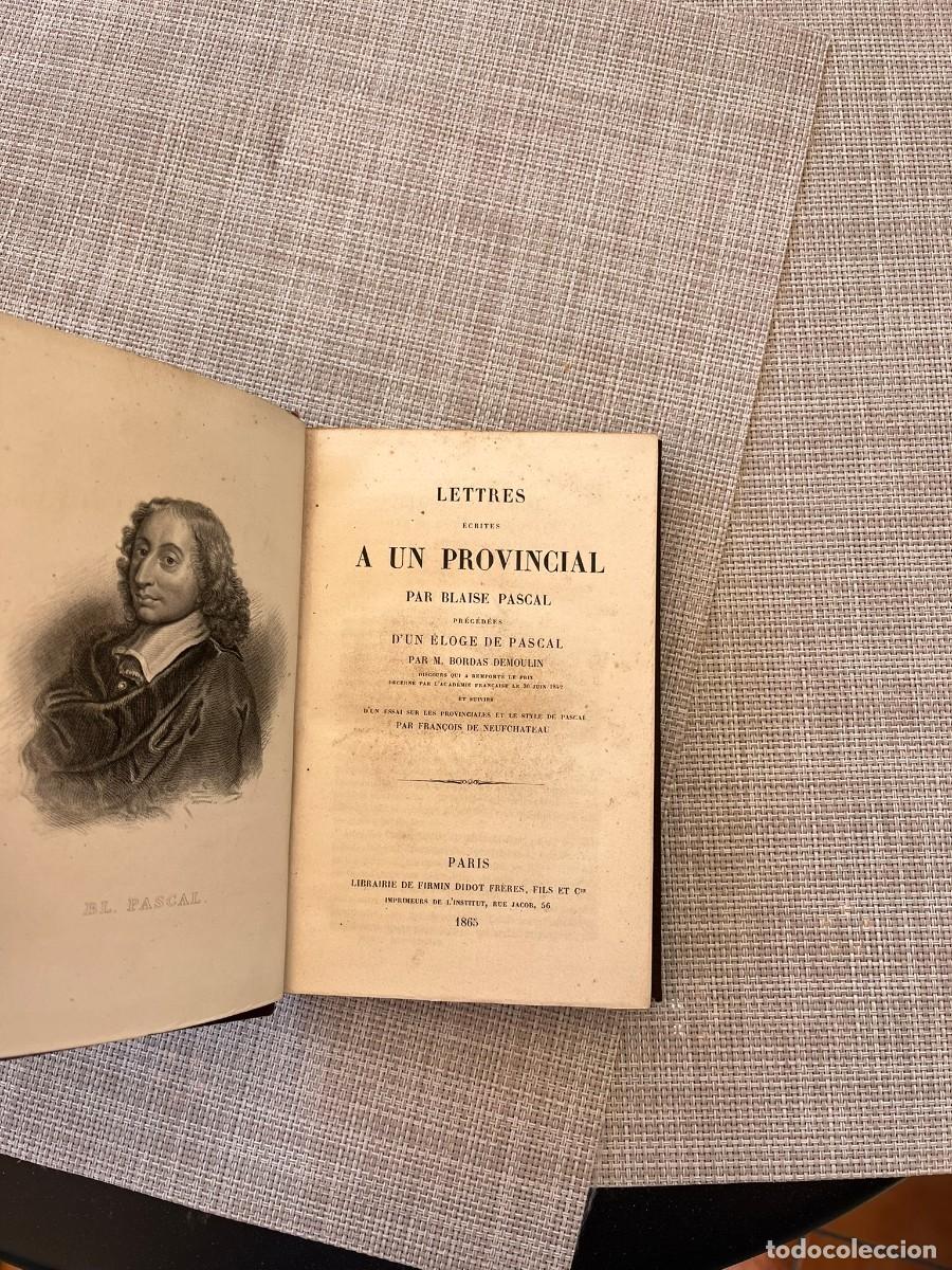 Libros antiguos: Lettres &agrave; un provincial - Blaise Pascal - Foto 1