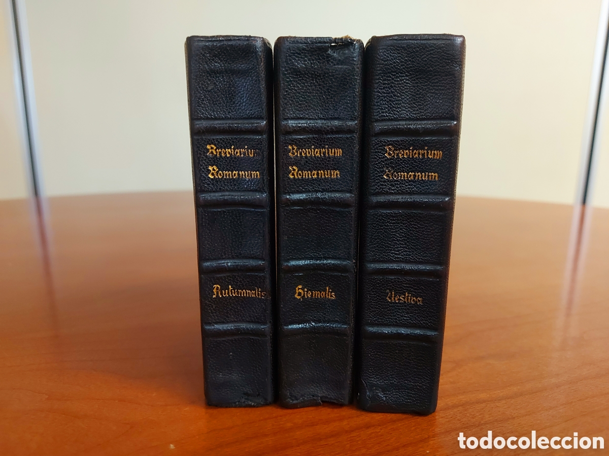 Libros antiguos: Breviarium Romanum Autumnalis, Hiemalis y Aestiva. Mechliniae, H. Dessain, 1906.