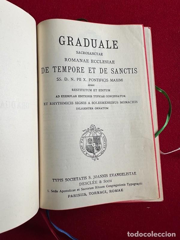 Libros antiguos: GRADUALE SACROSANCTAE ROMANAE ECCLESIAE DE TEMPORE ET DE SANCTIS, 1934