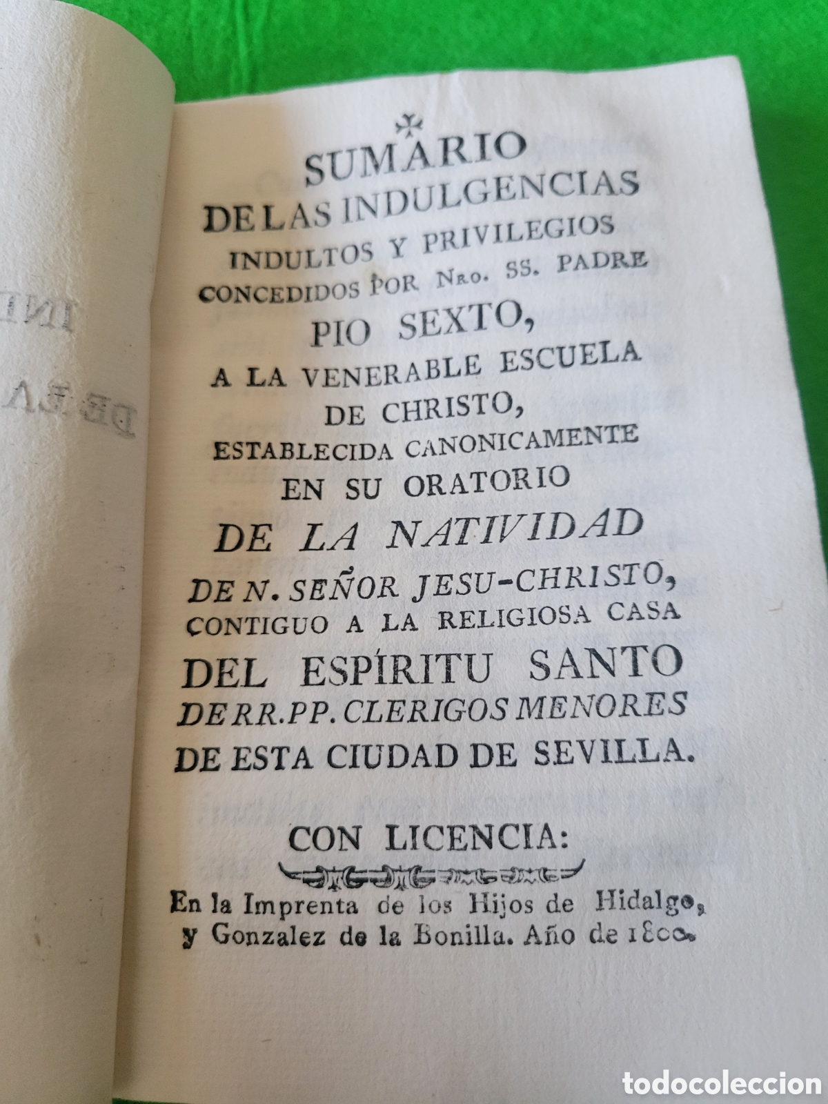 Livros antigos: PEQUE&Ntilde;O LIBRETO INDULGENCIAS DE LA SANTA ESCUELA DE CHRISTO SEVILLA A&Ntilde;O 1800
