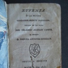 Libri antichi: 'EUFEMIA O LA MUGER VERDADERAMENTE INSTRUIDA' CAMPE. 2ª EDICION 1818