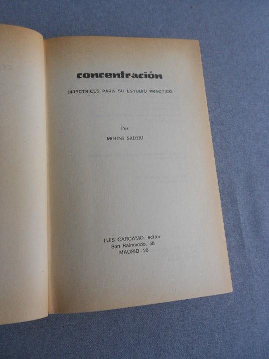 Libros antiguos: TECNICAS DE CONCENTRACION - Foto 3