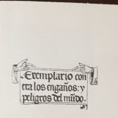 Libros antiguos: EMPLEARIO CONTRA LOS ENGAÑOS Y PELIGROS DEL MUNDO.FACSIMIL.