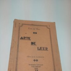 Libros antiguos: ARTE DE LEER. PARA USO DE LOS DISCÍPULOS. LEÓN DEL AMO. VALDERAS. LEÓN. 1932.