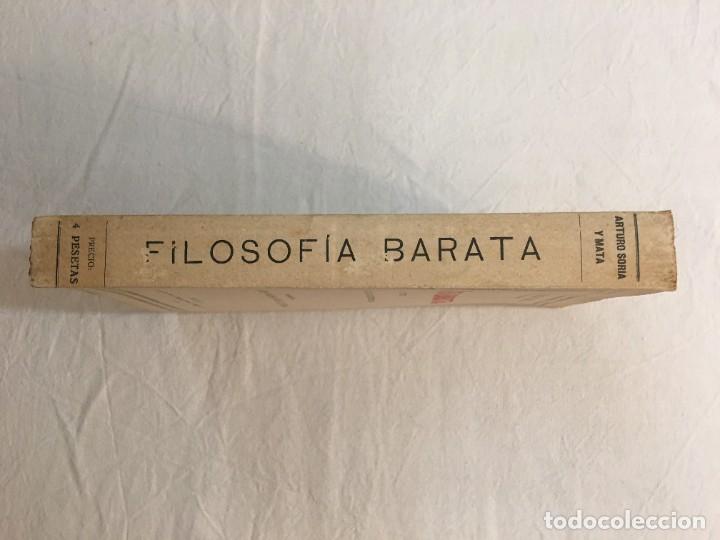 Libros antiguos: Arturo Soria y Mata. Filosofía Barata. Apuntes Sociológico-Científicos. Madrid, 1926. - Foto 3 - 285976273