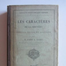 Libros antiguos: LES CARACTERES. DE LA BRUYERE. PARIS 1881