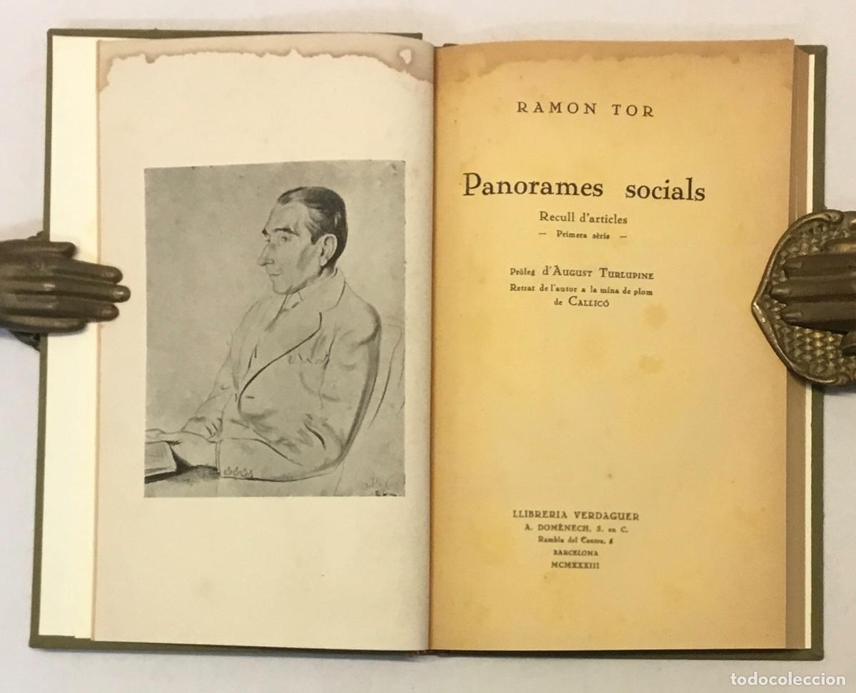 Libros antiguos: PANORAMES SOCIALS. Recull darticles. - TOR, Ramon. - Foto 3