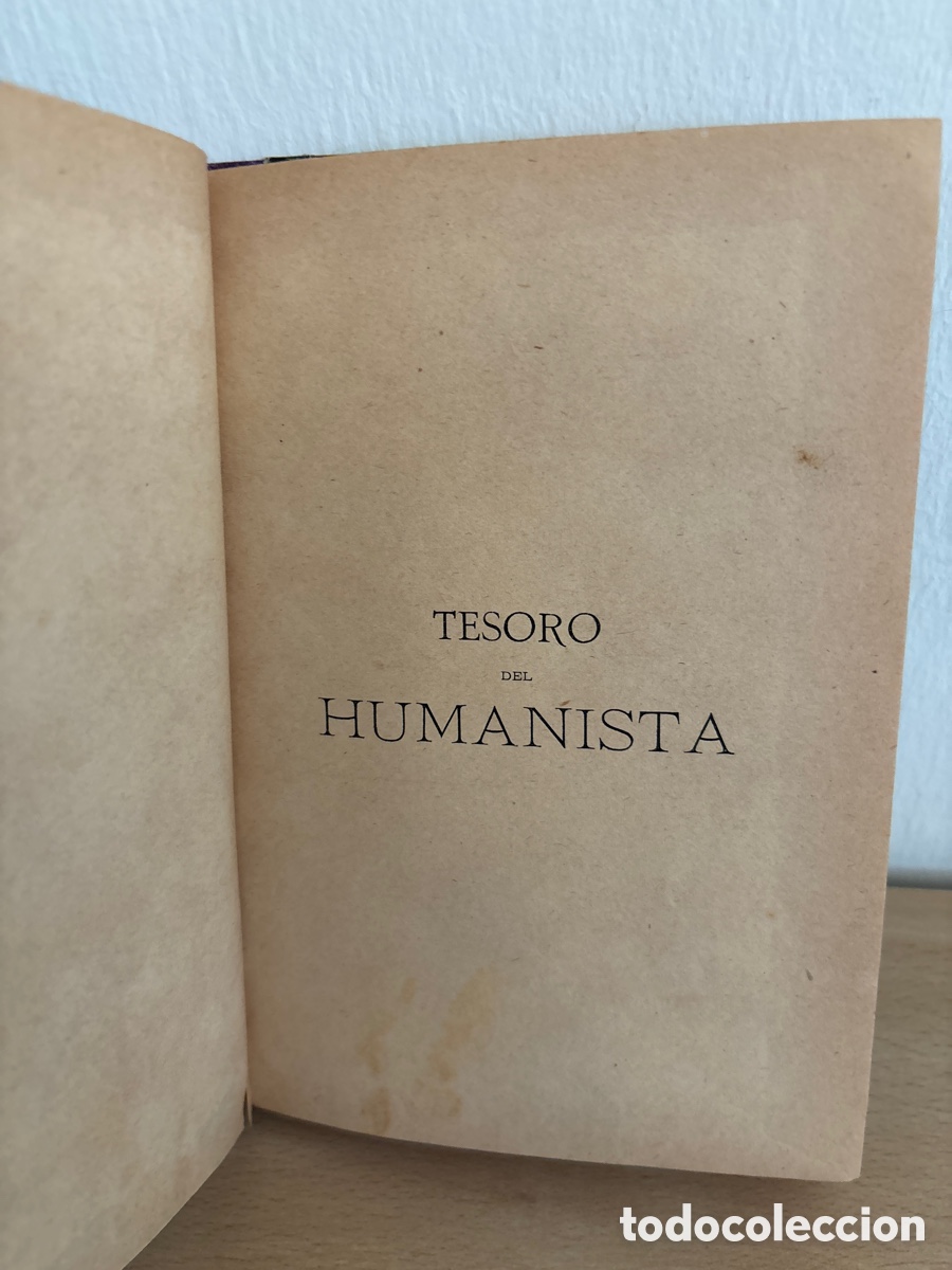 Libros antiguos: Libro tesoro del humanista - Foto 2