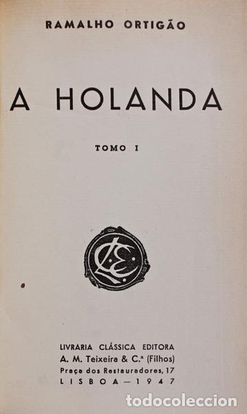 Libros antiguos: RAMALHO ORTIG&Atilde;O. - A HOLANDA. - Foto 1