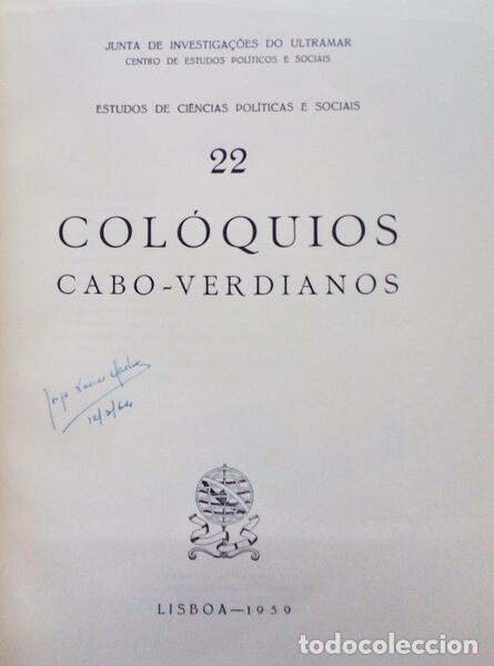 Libros antiguos: COL&Oacute;QUIOS CABO-VERDIANOS. - Foto 1