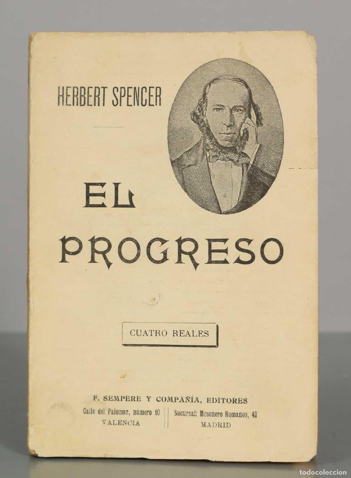 Libros antiguos: El Progreso - Herbert Spencer - Sempere