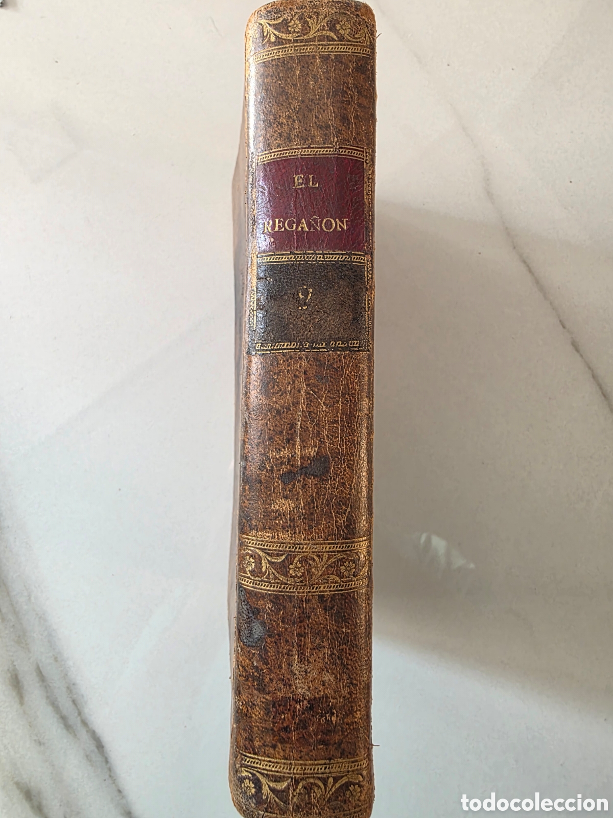 Libros antiguos: El Rega&ntilde;&oacute;n General o Tribunal Catoniano (1805, encuadernaci&oacute;n original)