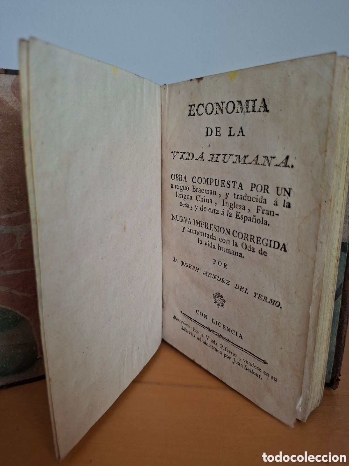 Libros antiguos: Libro econom&iacute;a de la vida humana