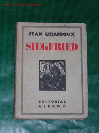 Livros antigos: SIEGFRIED de Jean Giraudoux 1930