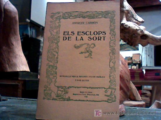 Libros antiguos: els esclops de la sort (ambrosi carrion 1915) - Foto 1