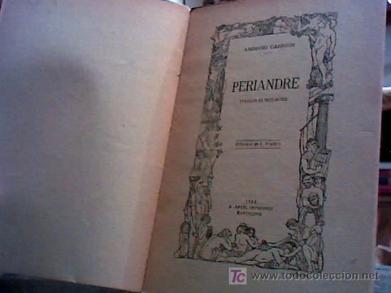 Libros antiguos: periandre (ambrosi carrion 1913) - Foto 3