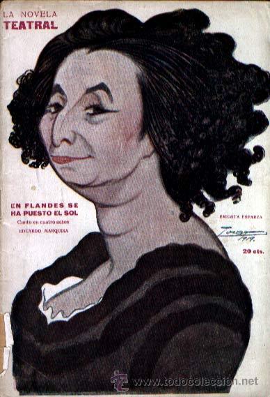 Antiquarische B&uuml;cher: EN FLANDES SE HA PUESTO EL SOL CANTO DE EDUARDO MARQUINA CARICATURA DE EMERITA ESPARZA