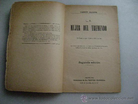 Livros antigos: LA MUJER DEL TREMENDO.073