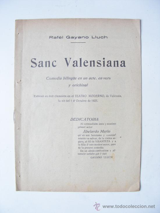 Antiquarische B&uuml;cher: sanc valensiana, rafael gatano lluch, 1925