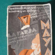 Libros antiguos: MAYA DE SIMON GANTILLON.TRADUCCION DE AZORIN . LA FARSA. MADRID 1930.