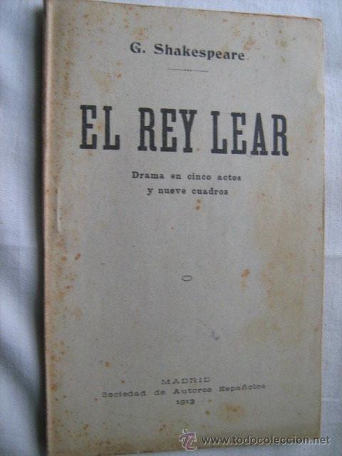 Libros antiguos: EL REY LEAR. SHAKESPEARE, William.  1913 - Foto 1