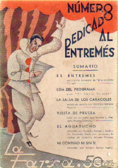 Antiquarische B&uuml;cher: LA FIESTA DEL ENTREMES   A-FARSA-322