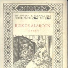 Libros antiguos: TEATRO (RUIZ DE ALARCÓN) - 1926. SIN USAR. Lote 31622453