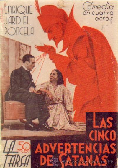 Antiquarische B&uuml;cher: LAS CINCO ADVERTENCIAS DE SATANAS   A-FARSA-419