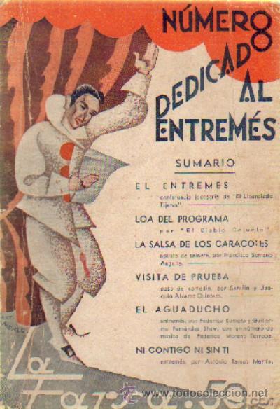 Libri antichi: LA FIESTA DEL ENTREMES   A-FARSA-477