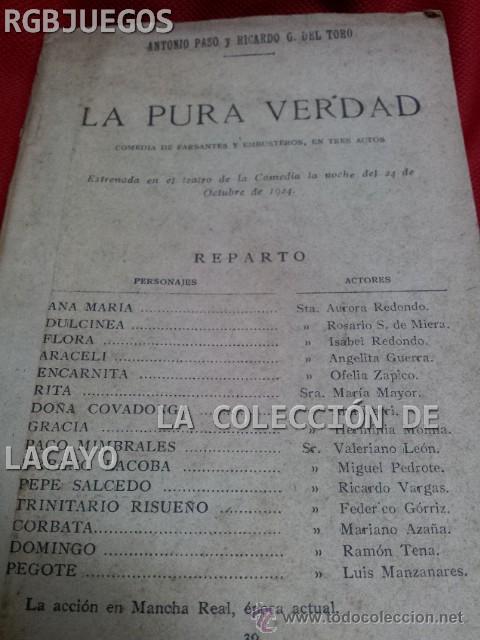 Libros antiguos: LA PURA VERDAD - Foto 1