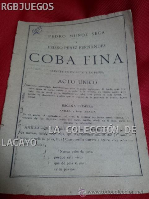 Libros antiguos: COBA FINA - Foto 1