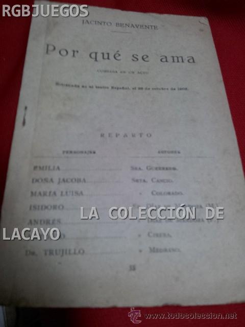 Libros antiguos: POR QUE SE AMA - Foto 1
