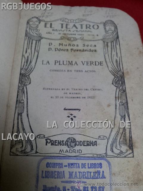 Libros antiguos: LA PLUMA VERDE - Foto 1