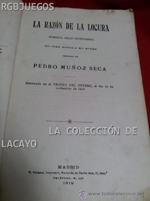 Livros antigos: LA RAZON DE LA LOCURA