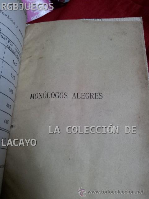Old books: MONOLOGOS ALEGRES