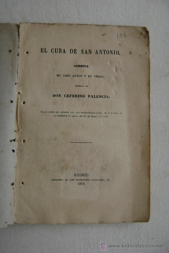 Libros antiguos: EL CURA DE SAN ANTONIO.194 - Foto 2