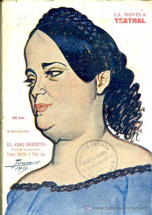 Libri antichi: RAMOS CARRI&Oacute;N Y VITAL AZA : EL OSO MUERTO (LA NOVELA TEATRAL, 1919)