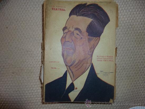 Livros antigos: El pollo Tejada de Arniches y Garcia Alvarez La novela teatral N&ordm; 124