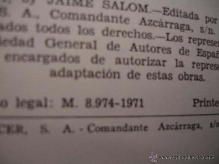 Libros antiguos: TEATRO SELECTO DE JAIME SALOM - Foto 4