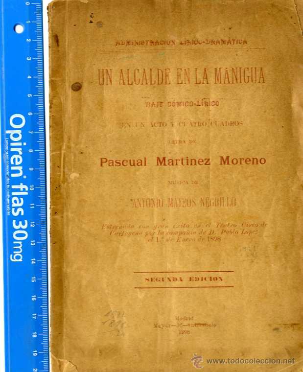 Libros antiguos: MURCIA- CARTAGENA  UN ALCALDE EN LA MANIGUA  MTNEZ MORENO PASCUAL 1898