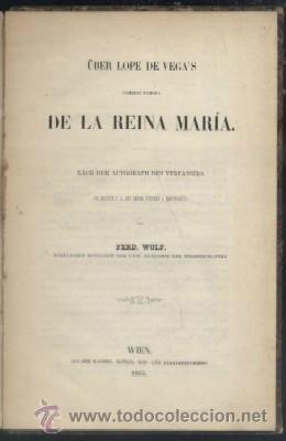 Livros antigos: COMEDIA FAMOSA DE LA REINA MAR&Iacute;A. NACH DEM AUTOGRAPH DES VERFASSERS   A-TEA-270