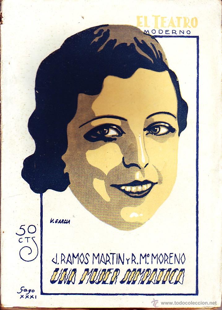 Livros antigos: UNA MUJER SIMPATICA.   A-TEMO-033