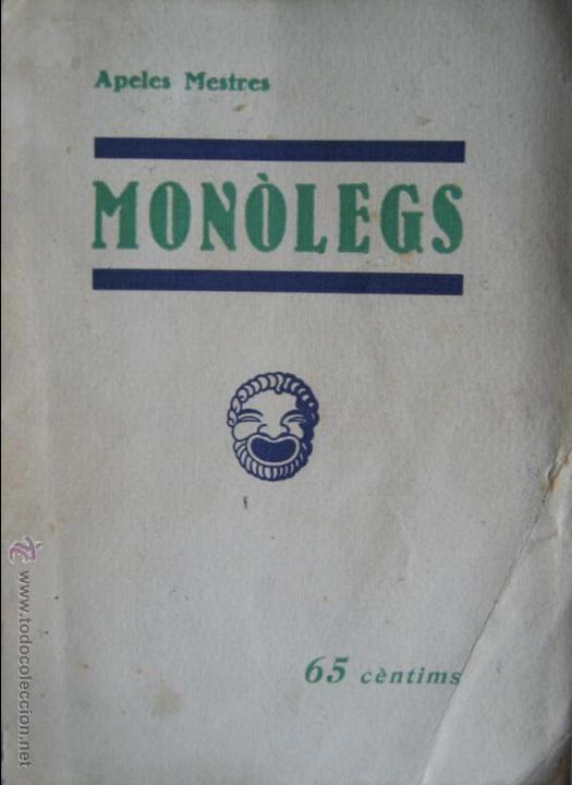 Livres anciens: Apeles Mestres / Mon&ograve;legs ( siluetes barcelonines)