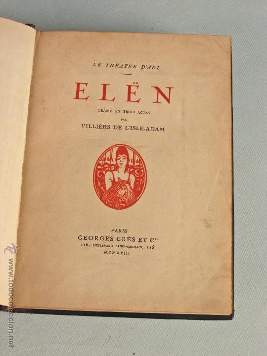 Libros antiguos: ELEN: DRAME EN TROIS ACTES 1918 - Foto 1