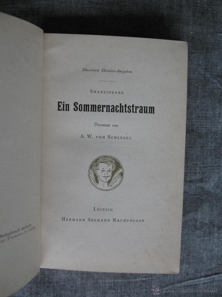 Libros antiguos: Shakespeare. Ein Sommernachtstraum. - Foto 2