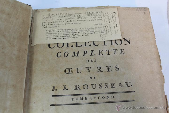 Livros antigos: oeuvres de rousseav nouvelle heloise tom.ll londres 1774